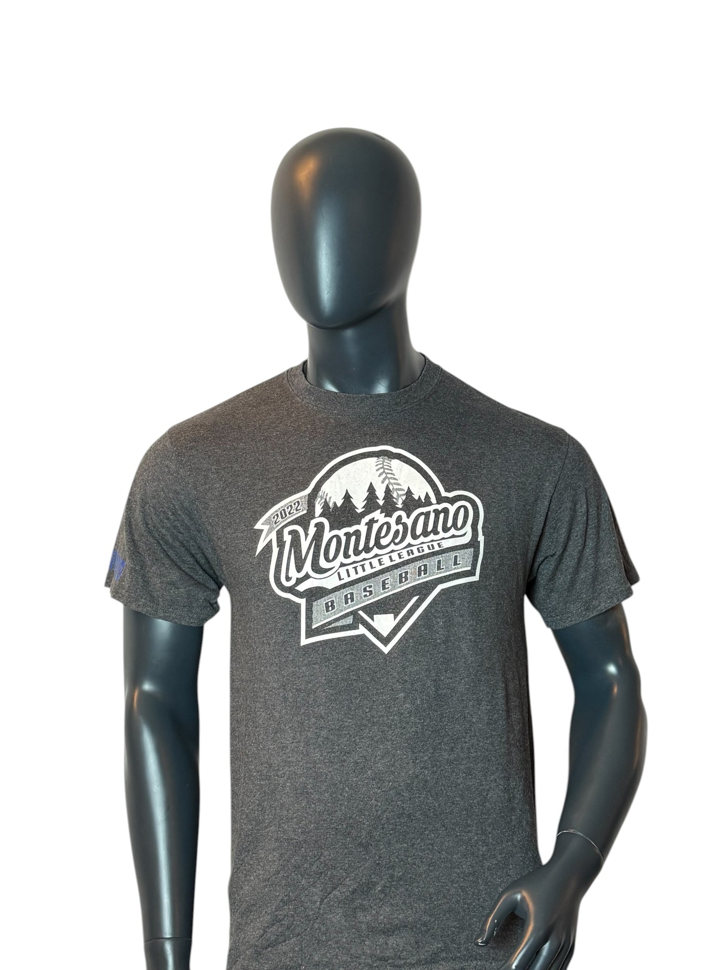 Montesano Little League Baseball T Shirt Grey 2022 Graphic Tee Size M