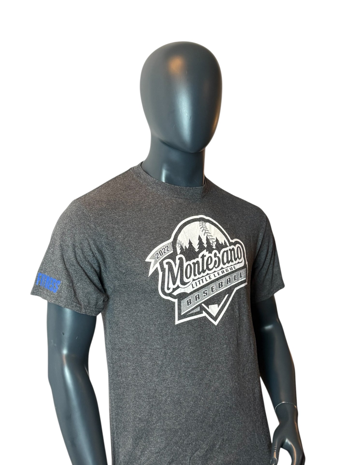 Montesano Little League Baseball T Shirt Grey 2022 Graphic Tee Size M