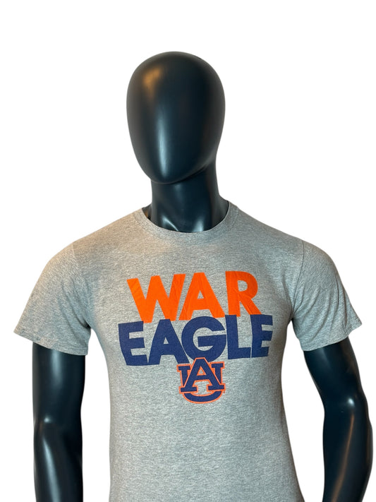 Tigers War Eagle T Shirt Grey College Football Graphic Tee Russell Athletic