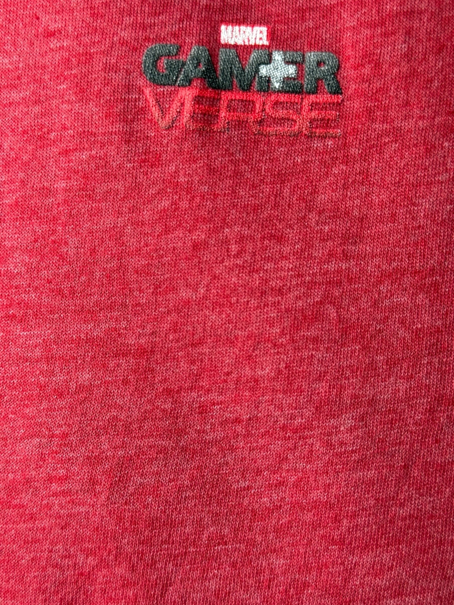 Marvel Spider Logo T Shirt Red Graphic Print Retro Vintage Look Size S/M