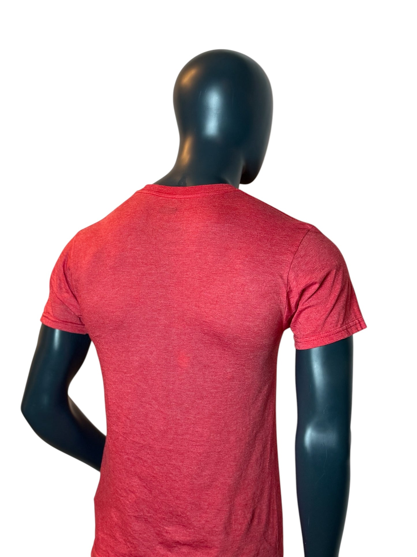 Marvel Spider Logo T Shirt Red Graphic Print Retro Vintage Look Size S/M