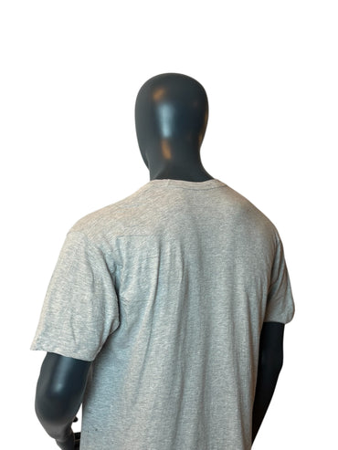 T-shirt de football Warriors Gris Style sport rétro Effet vieilli Taille XL
