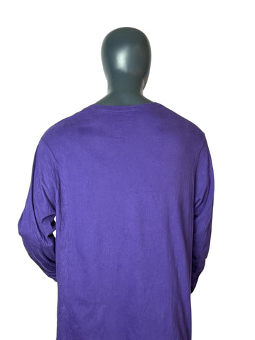 Haut à manches longues Nike Sportswear vintage violet avec grand logo, taille XXL