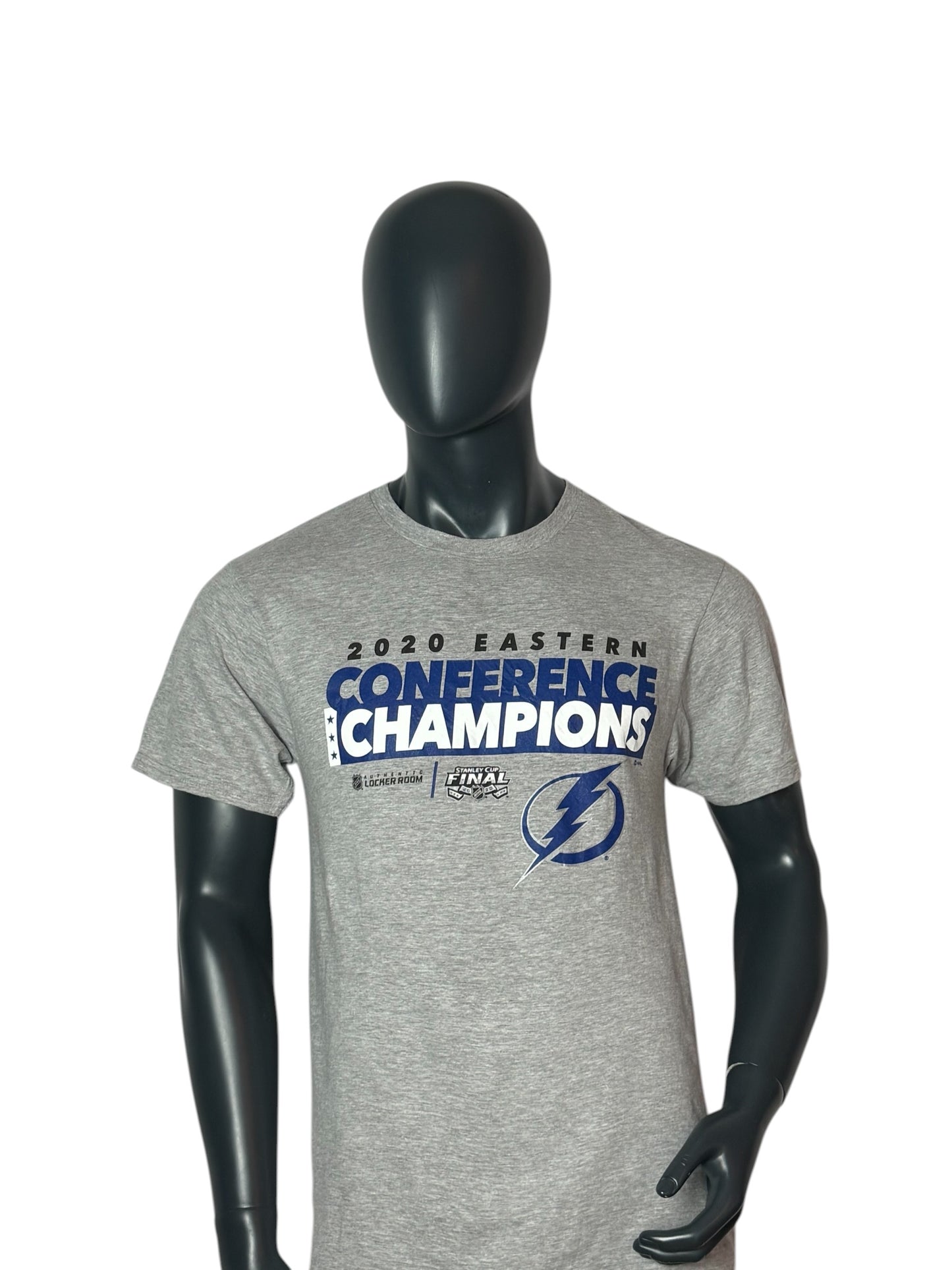 Tampa Bay Lightning 2020 Eastern Conference Champions Vintage T Shirt Grey Size M