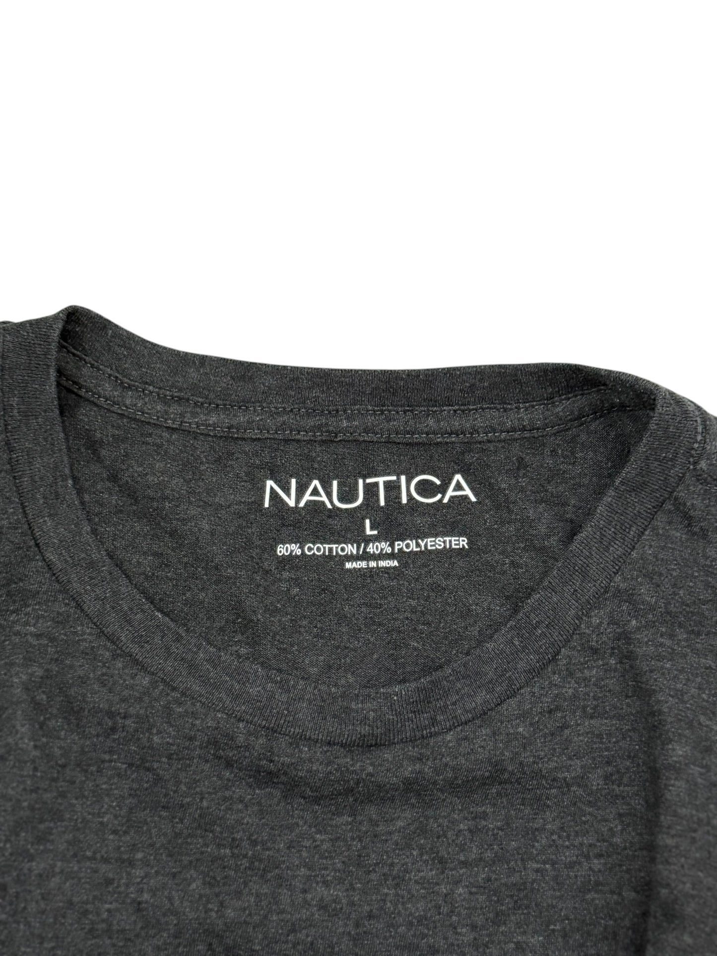 Nautica Small Logo T Shirt Grey Size L