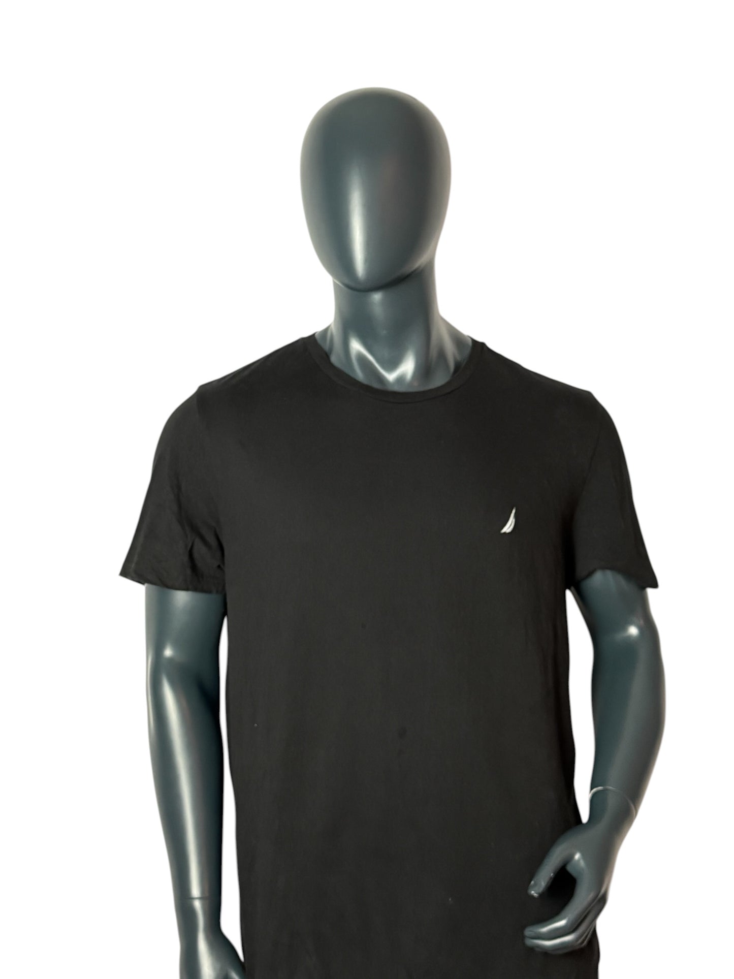 Nautica Vintage Style Small Logo T Shirt Black Size XL