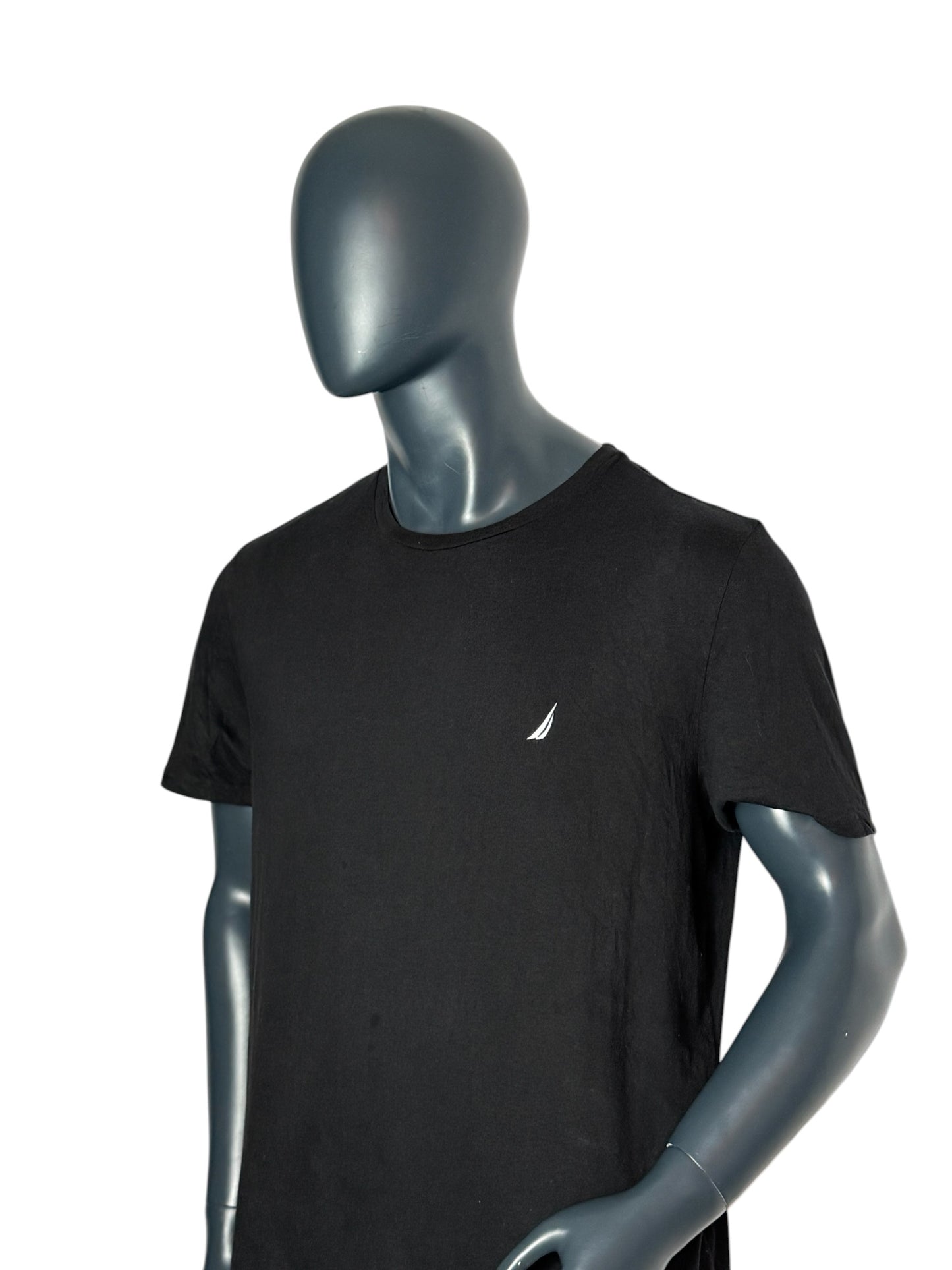 Nautica Vintage Style Small Logo T Shirt Black Size XL