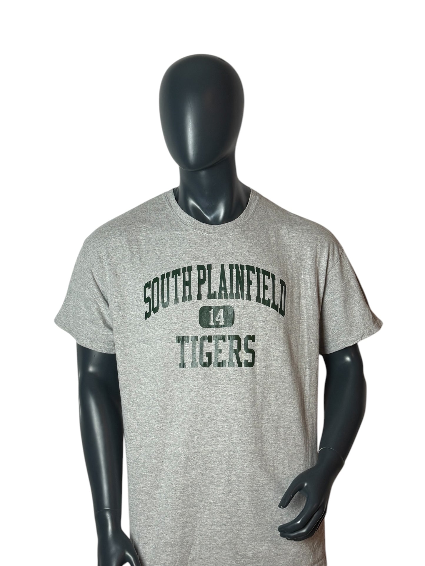 South Plainfield Tigers T Shirt Grey College Print Size XL