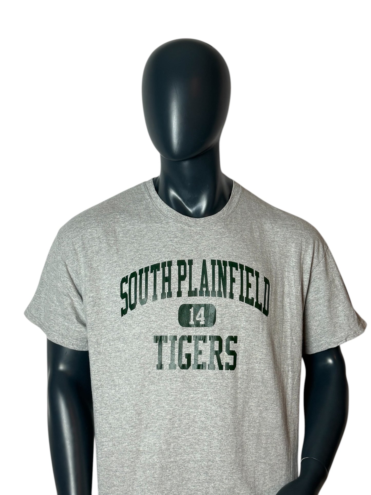 South Plainfield Tigers T Shirt Grey College Print Size XL