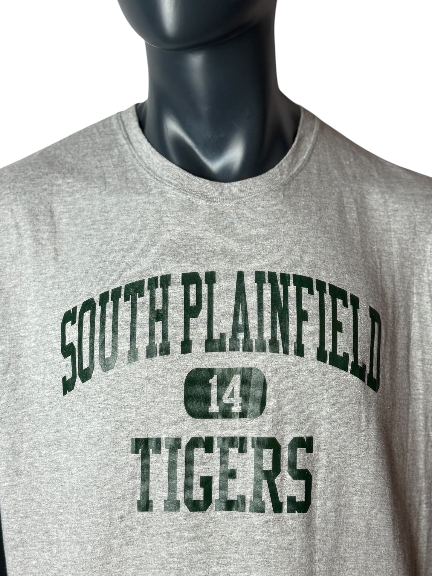 South Plainfield Tigers T Shirt Grey College Print Size XL