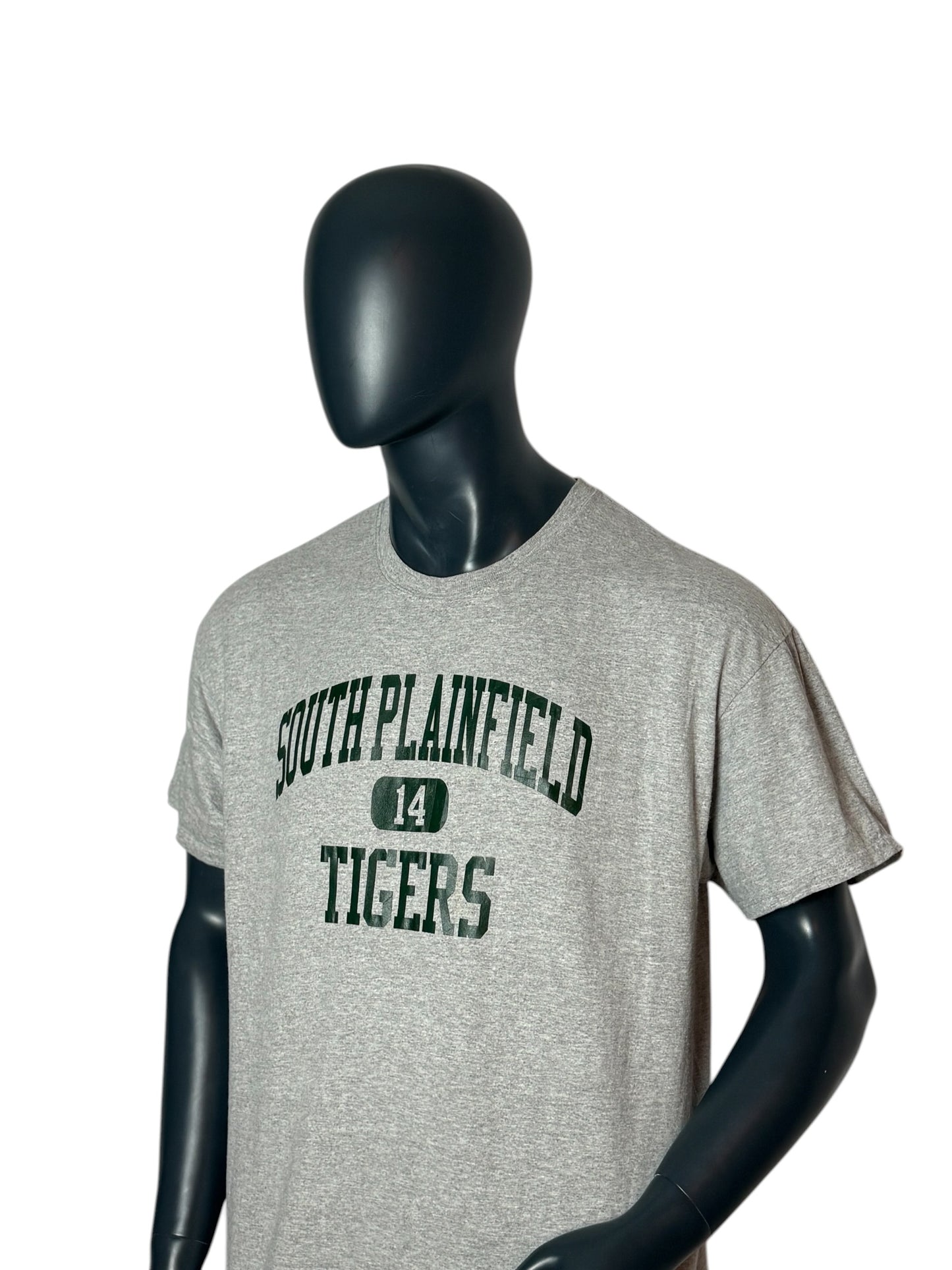 South Plainfield Tigers T Shirt Grey College Print Size XL