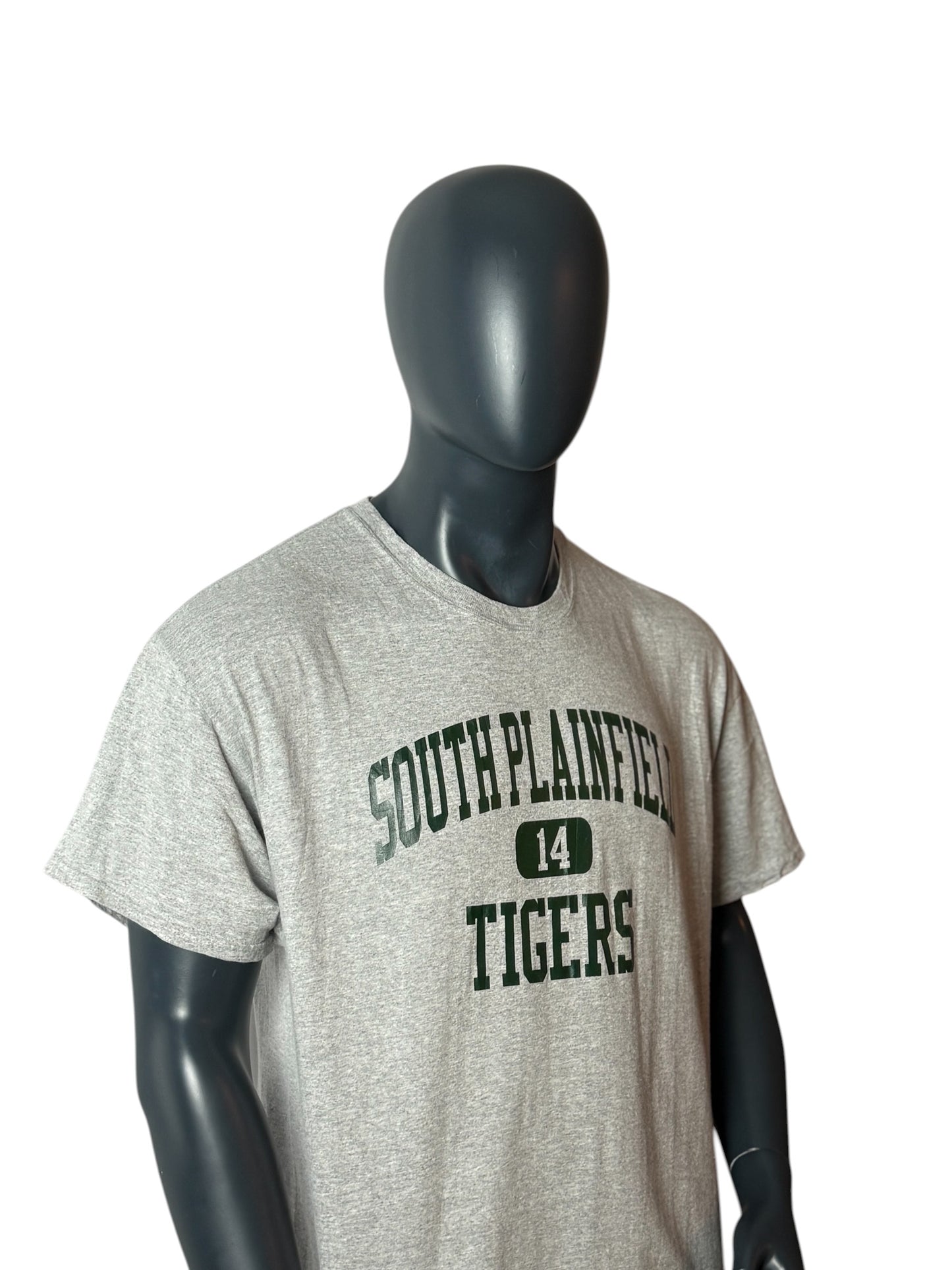 South Plainfield Tigers T Shirt Grey College Print Size XL