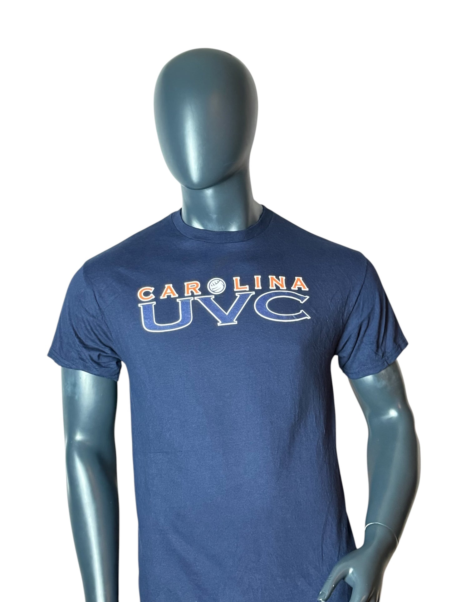 Carolina UVC T Shirt Navy College Print Backprint 249 Size M