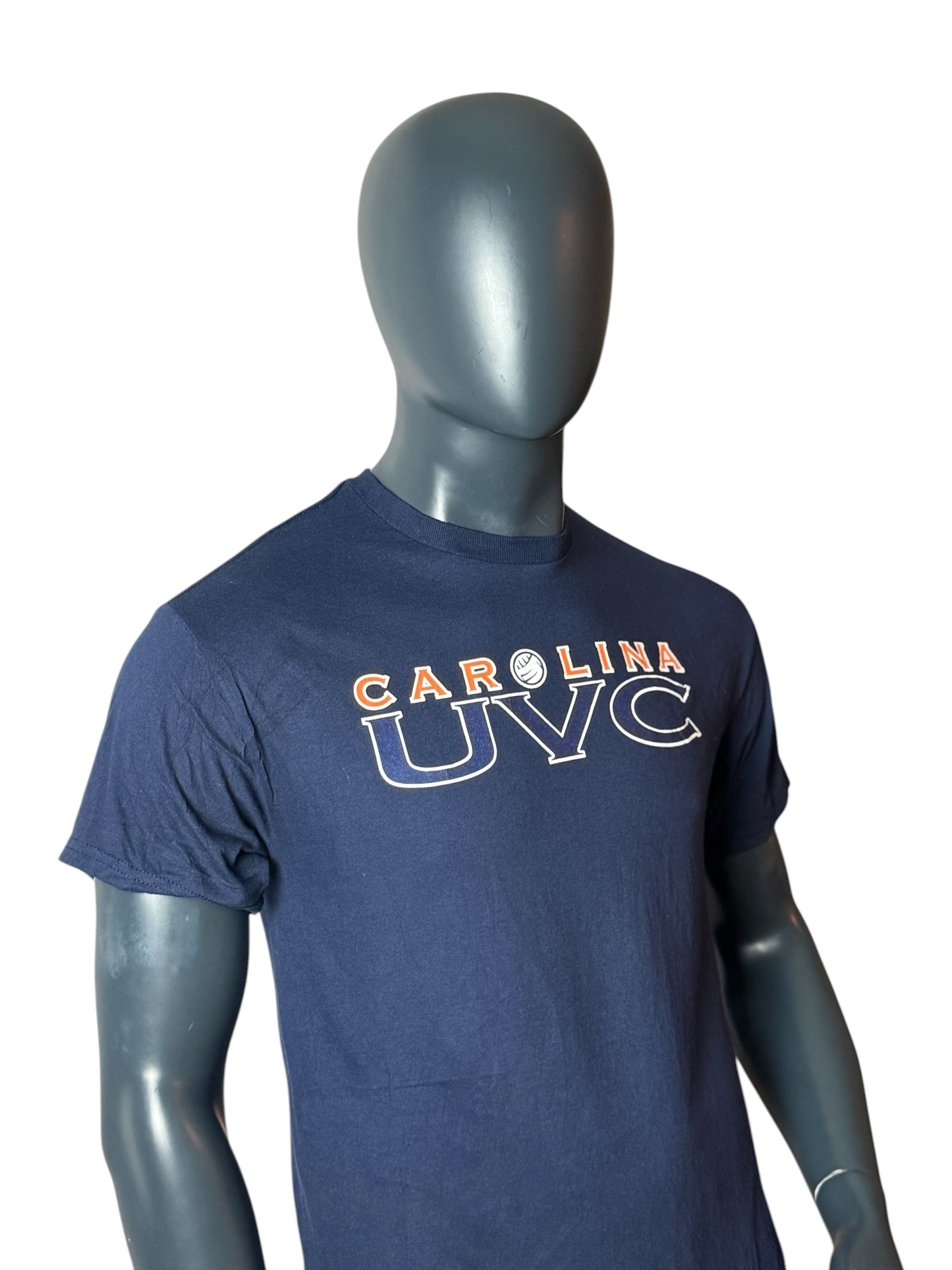 Carolina UVC T Shirt Navy College Print Backprint 249 Size M