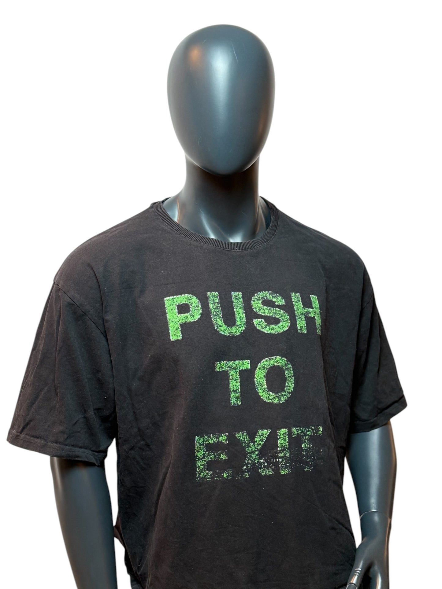 Push To Exit 6PM T-Shirt Black  Graphic Tee Streetwear Size M/L