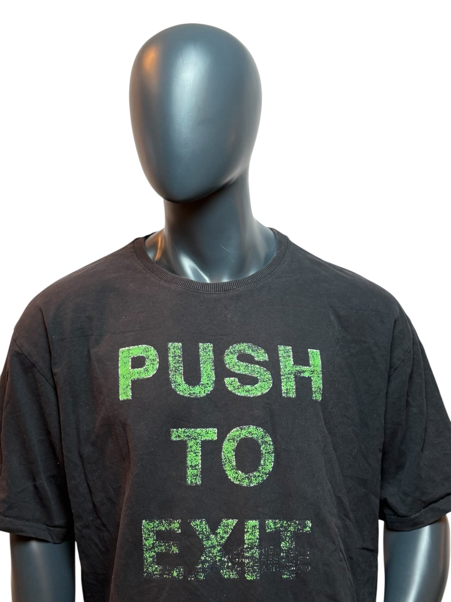 Push To Exit 6PM T-Shirt Black  Graphic Tee Streetwear Size M/L