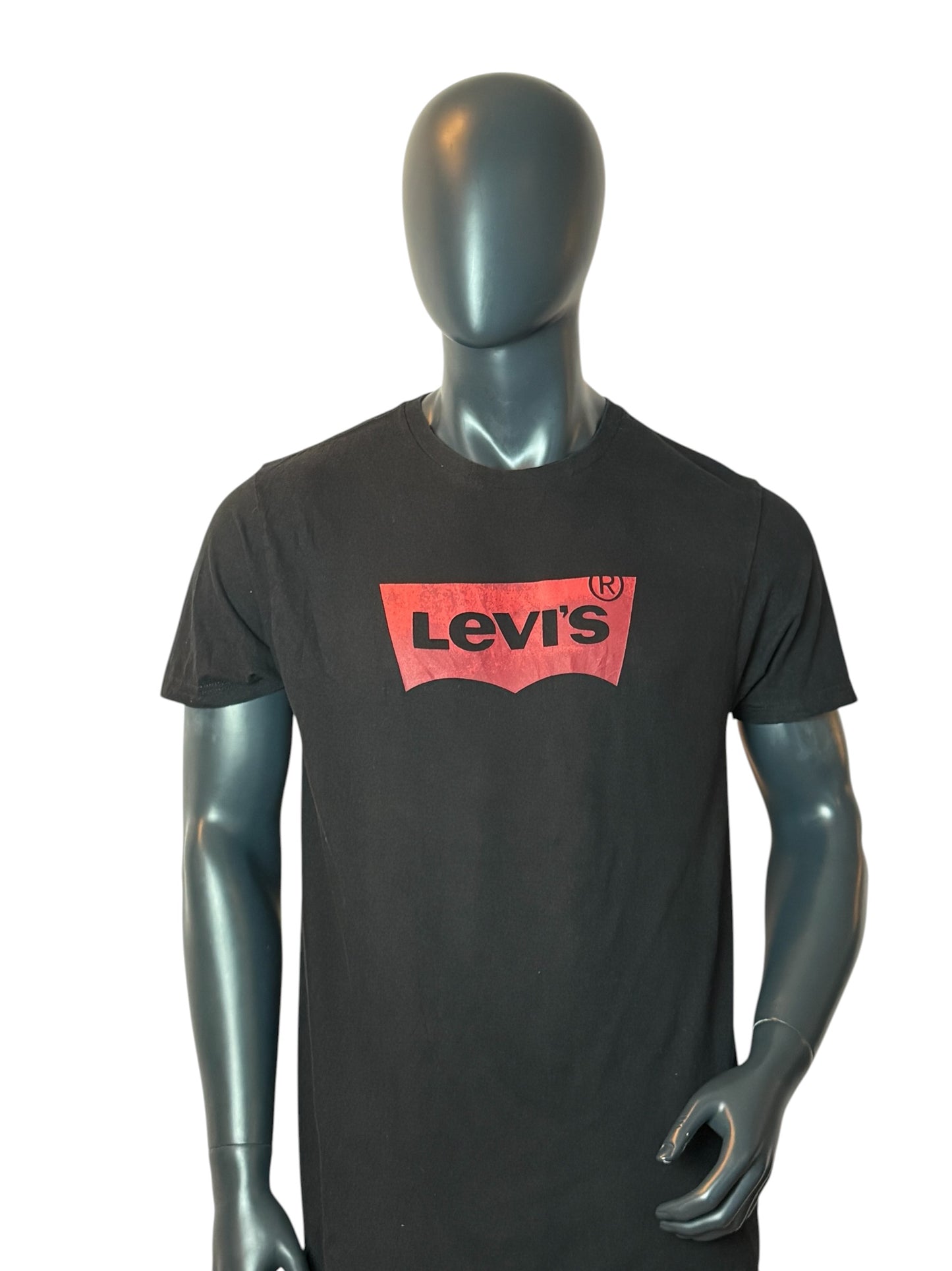 Vintage Levi’s Logo T-Shirt Black Size L
