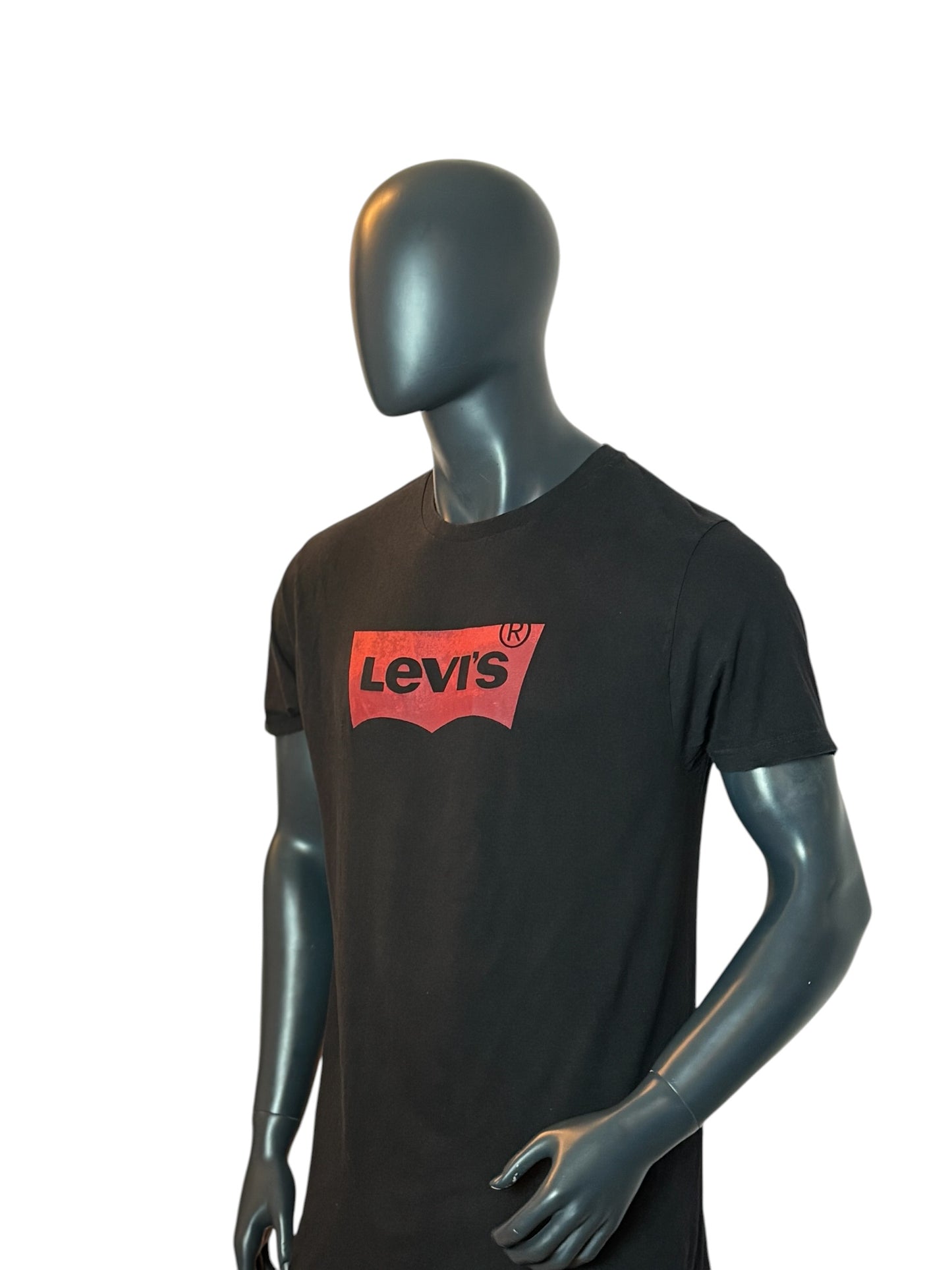 Vintage Levi’s Logo T-Shirt Black Size L