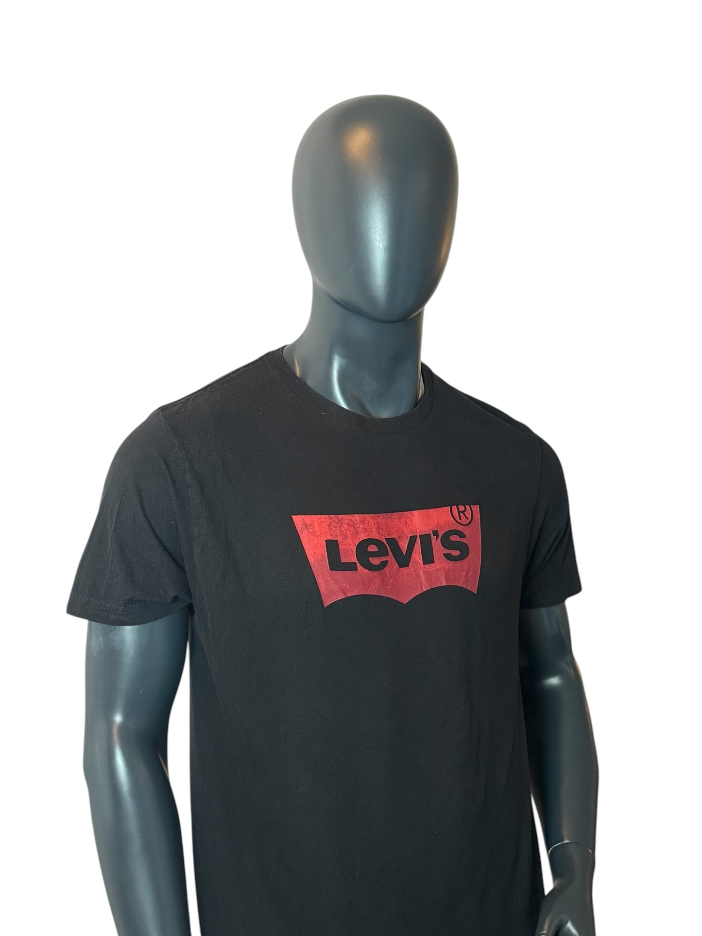 Vintage Levi’s Logo T-Shirt Black Size L
