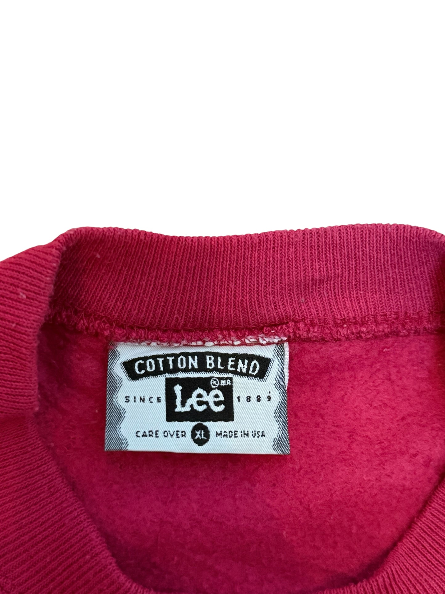 Lee Vintage Sweatshirt Red Embroidery Logo Crewneck Size XL