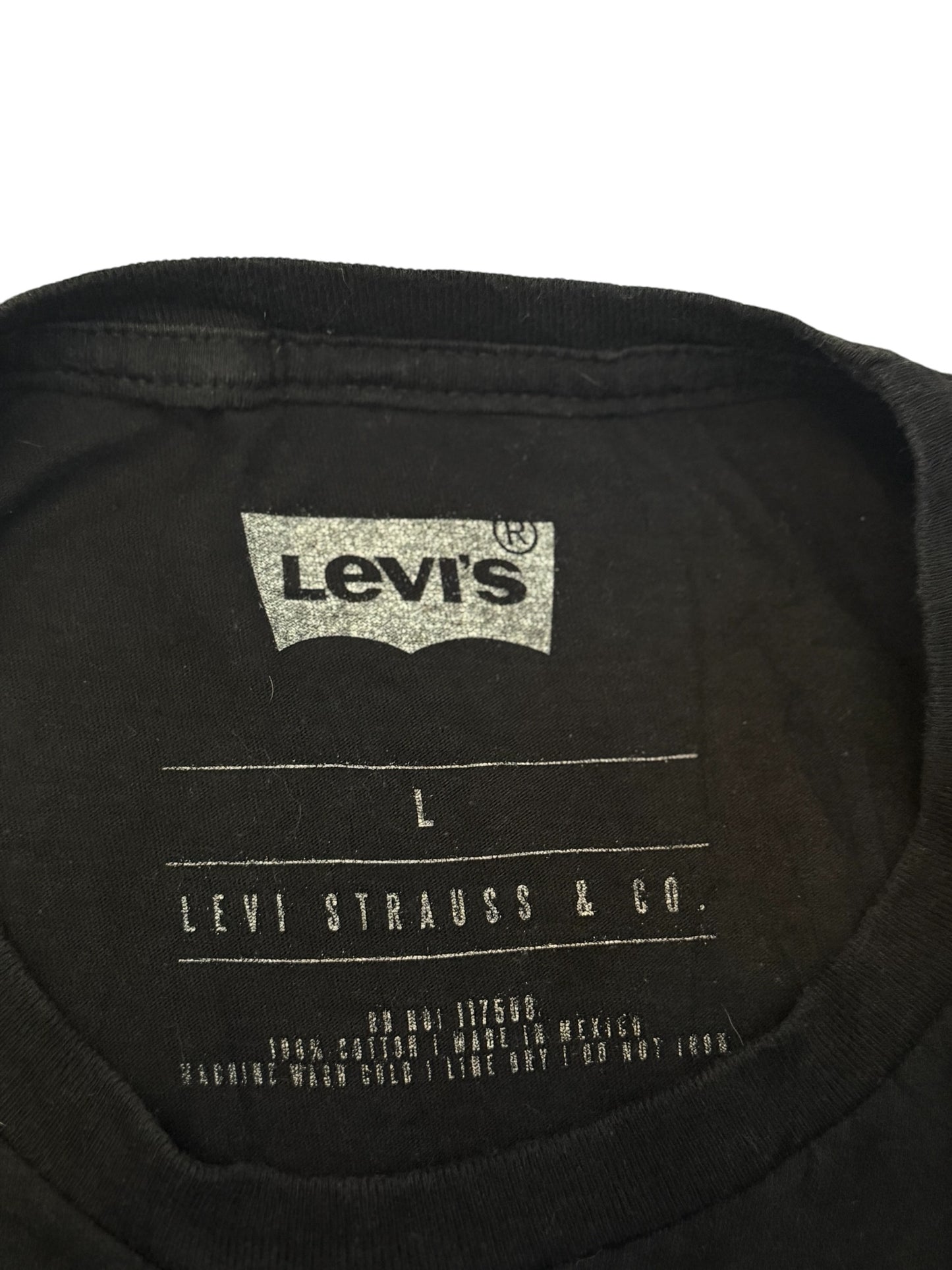 Vintage Levi’s Logo T-Shirt Black Size L