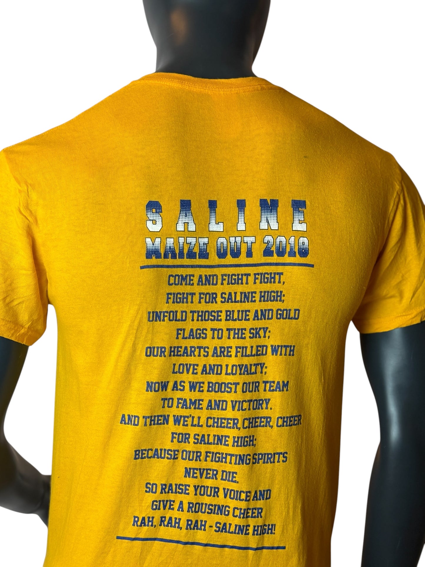 Saline Maize Out 2010 Vintage T-Shirt Yellow Size M