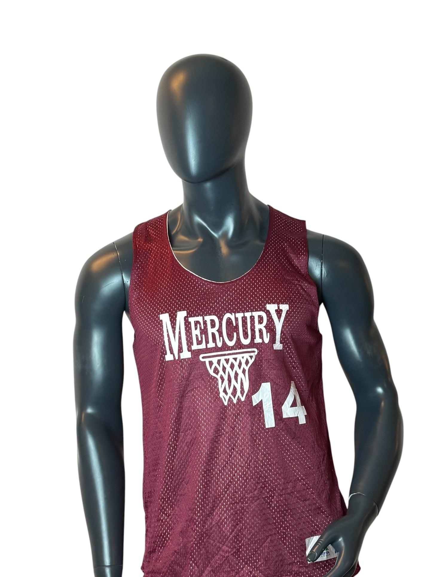 Mercury Basketball Reversible Mesh Jersey Red White Size M
