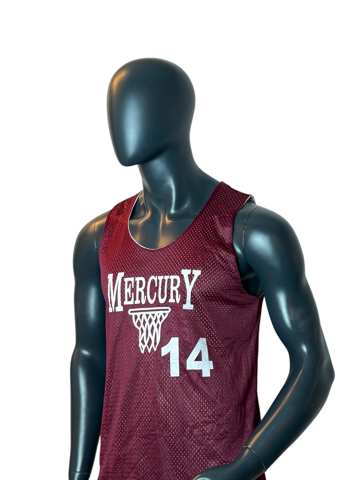 Mercury Basketball Reversible Mesh Jersey Red White Size M