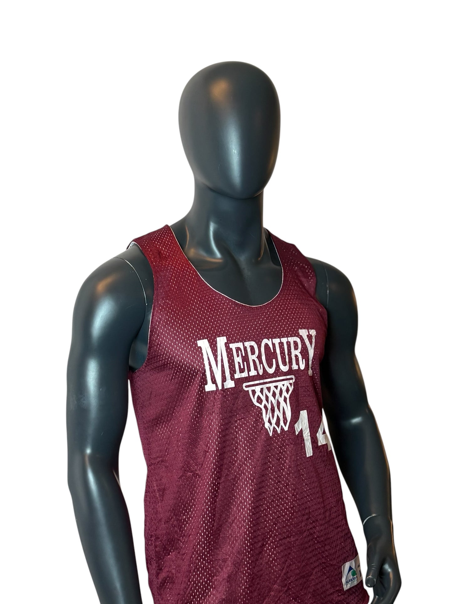 Mercury Basketball Reversible Mesh Jersey Red White Size M