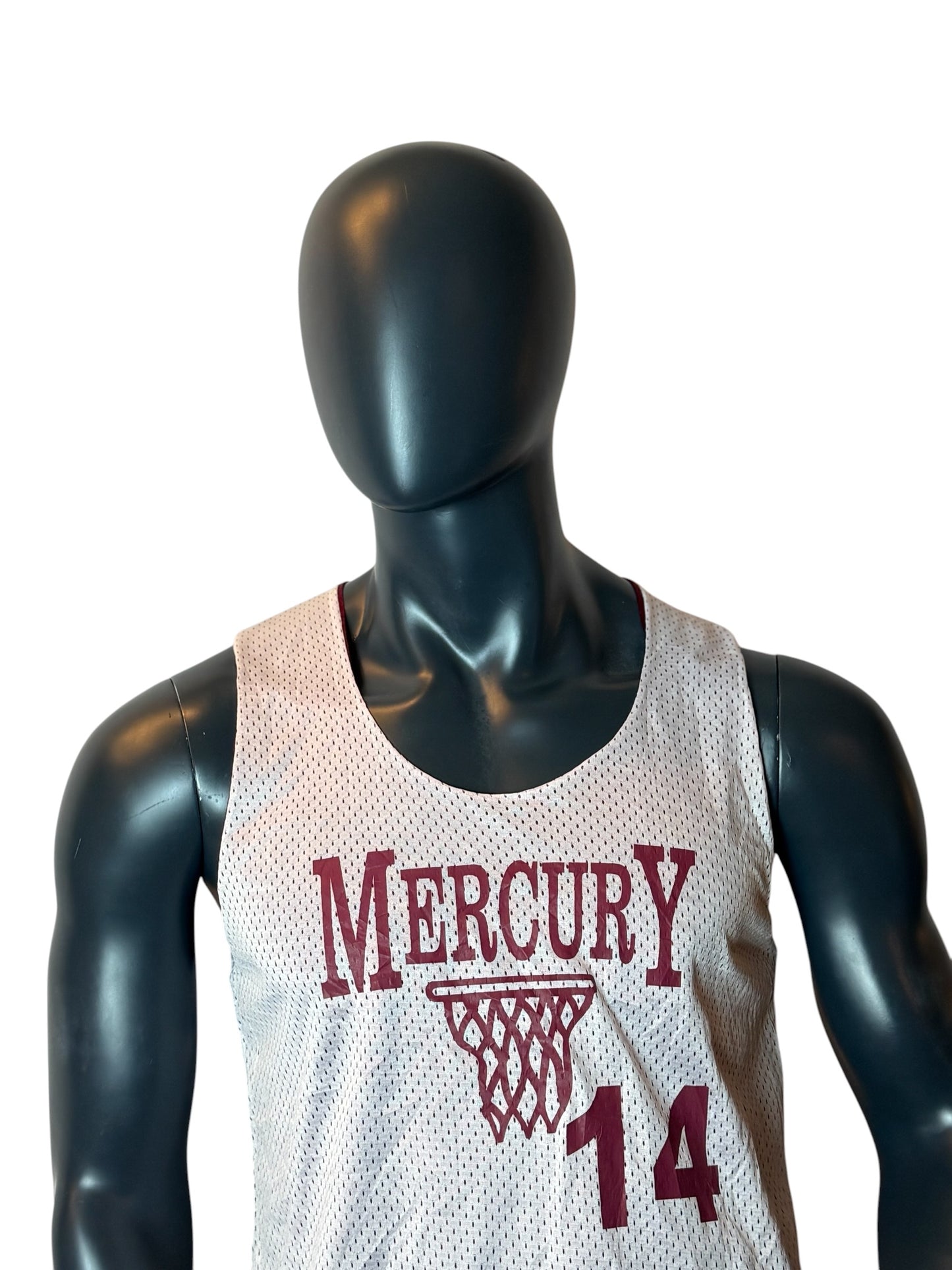 Mercury Basketball Reversible Mesh Jersey Red White Size M