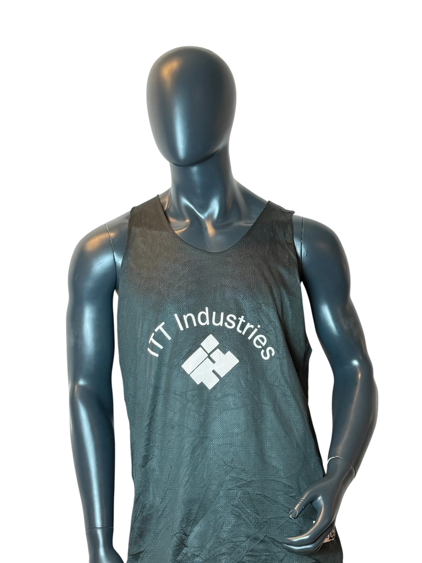 ITT Industries Reversible Mesh Jersey Black White Tank Top Size XL