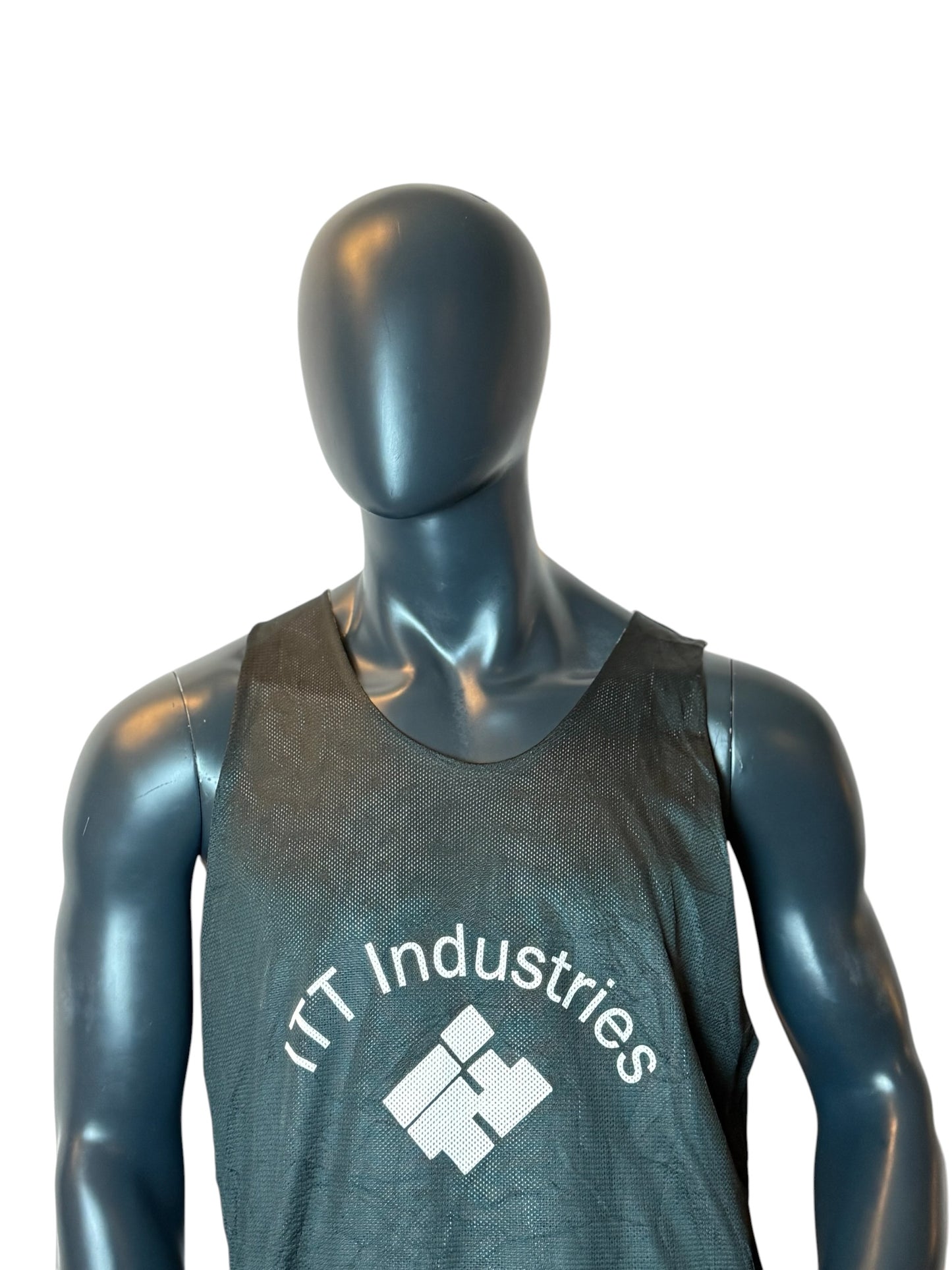ITT Industries Reversible Mesh Jersey Black White Tank Top Size XL