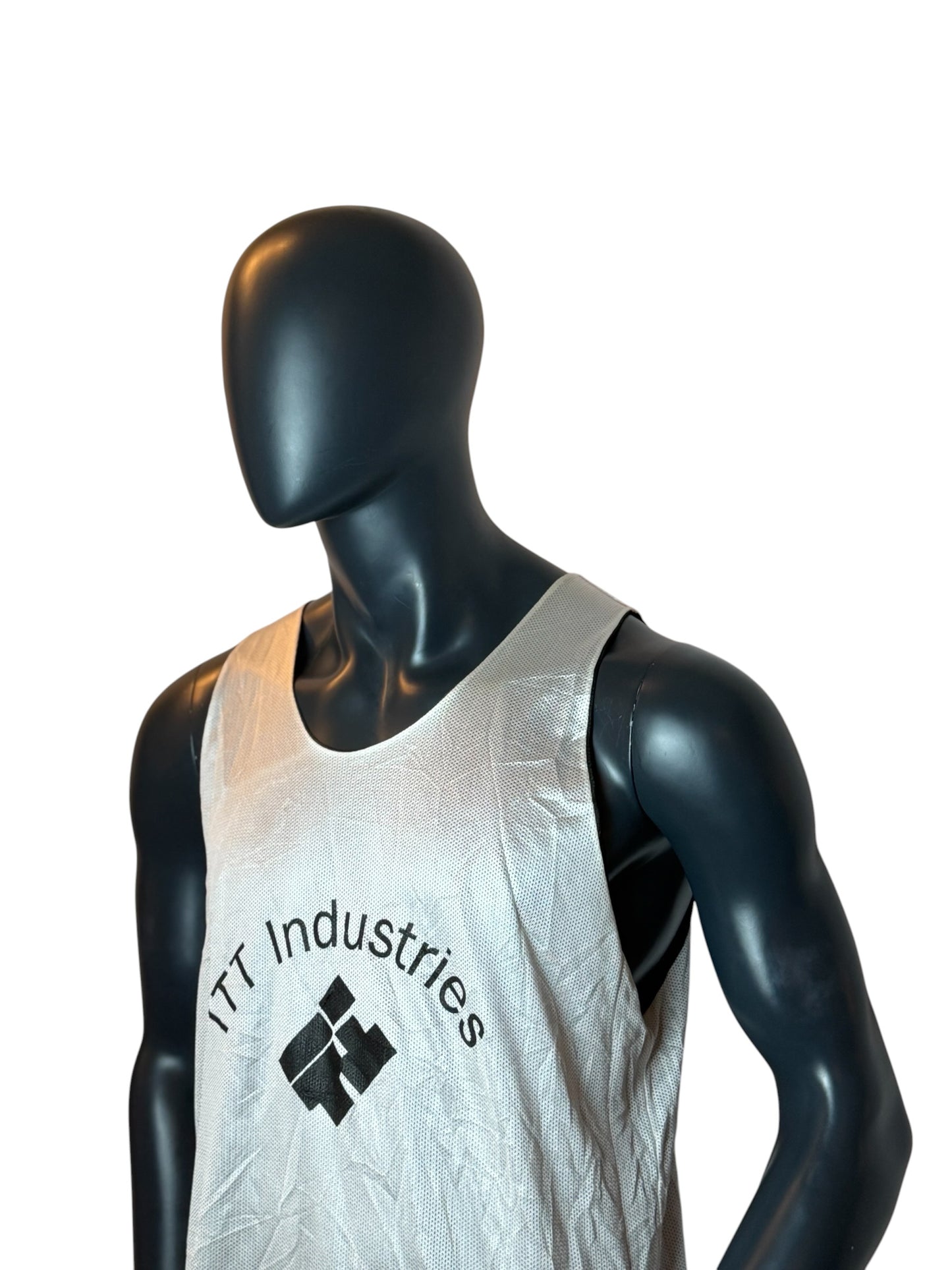 ITT Industries Reversible Mesh Jersey Black White Tank Top Size XL