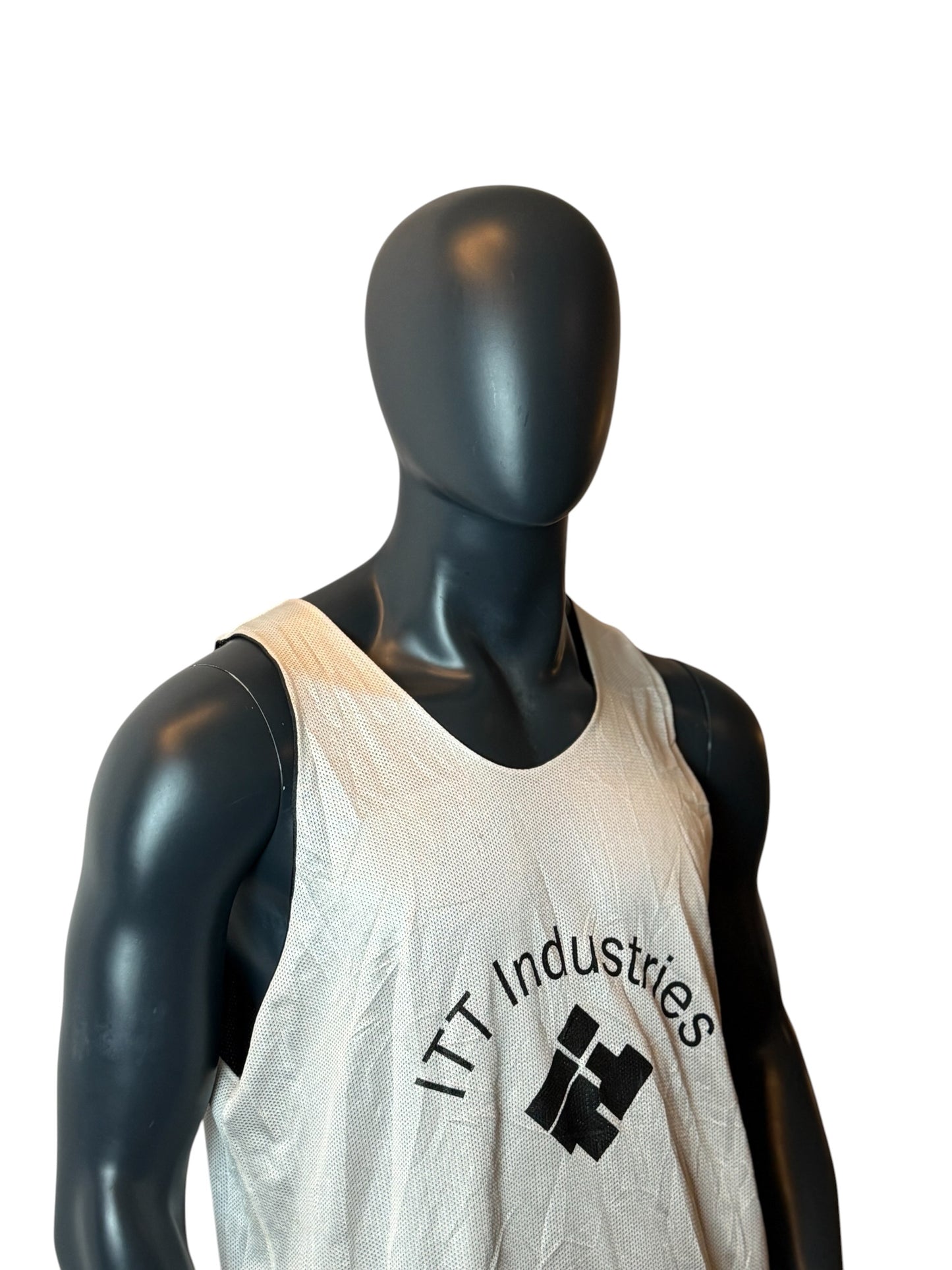 ITT Industries Reversible Mesh Jersey Black White Tank Top Size XL