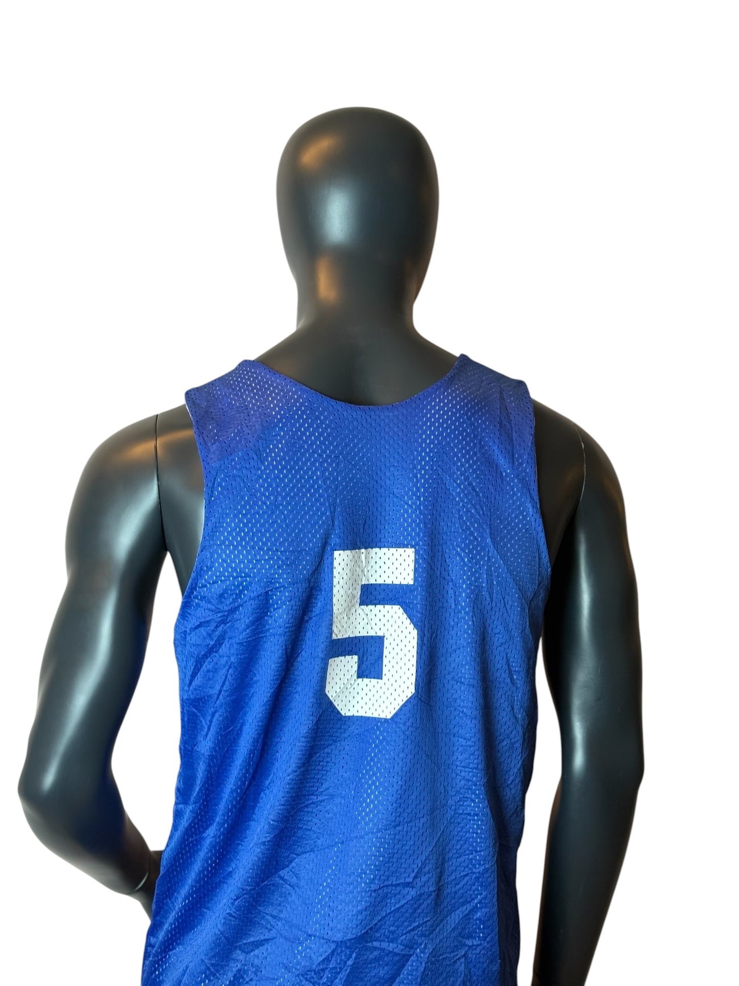 JR Tiger Basketball Reversible Jersey Blue White Tank Top Size M