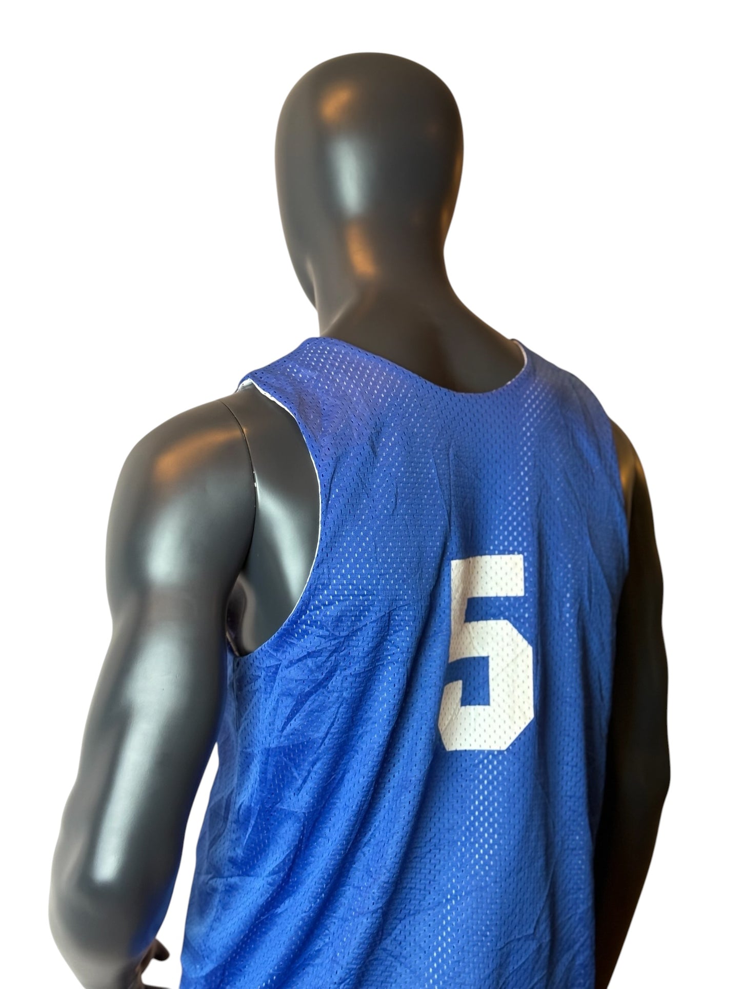 JR Tiger Basketball Reversible Jersey Blue White Tank Top Size M