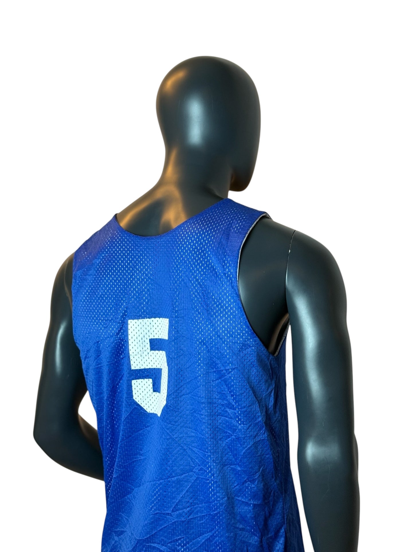 JR Tiger Basketball Reversible Jersey Blue White Tank Top Size M