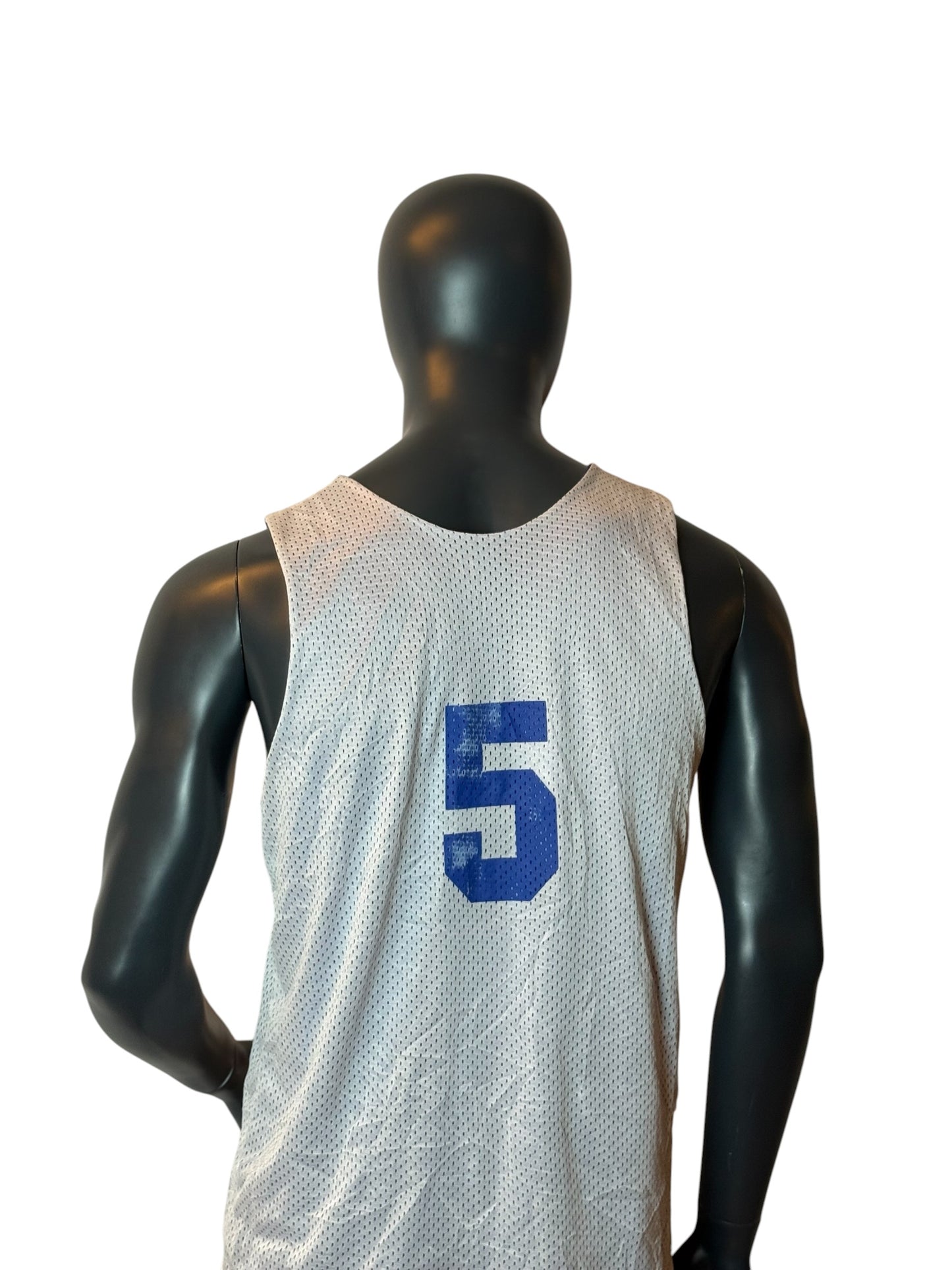 JR Tiger Basketball Reversible Jersey Blue White Tank Top Size M