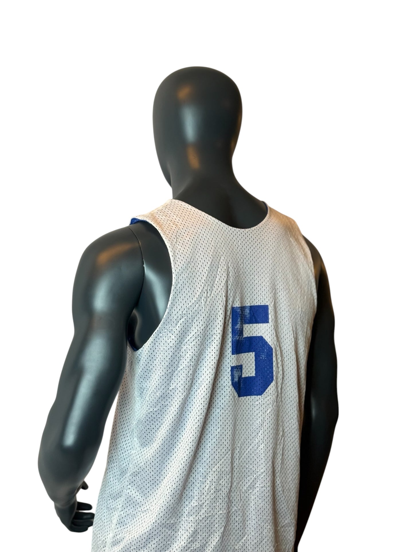JR Tiger Basketball Reversible Jersey Blue White Tank Top Size M