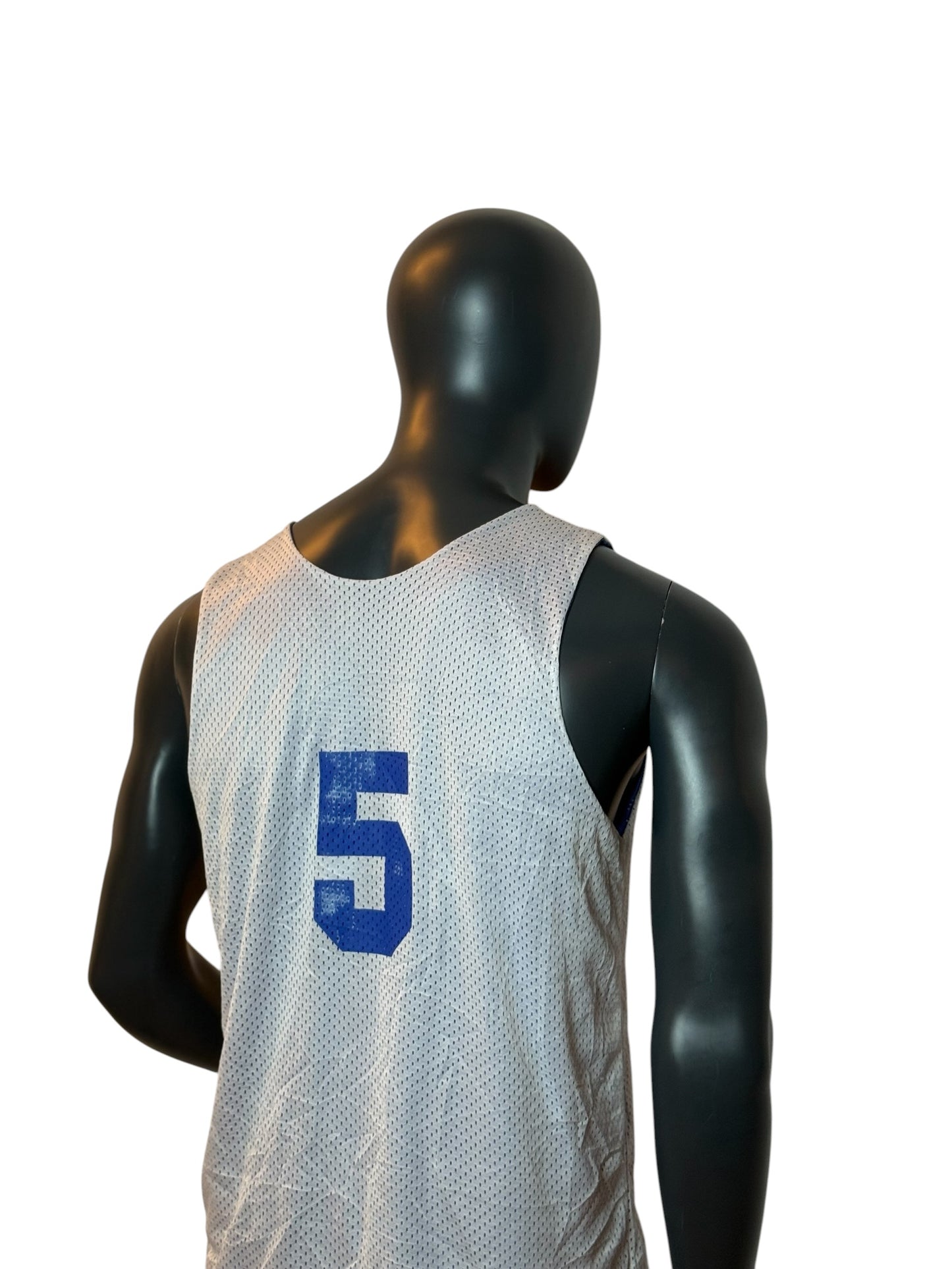 JR Tiger Basketball Reversible Jersey Blue White Tank Top Size M