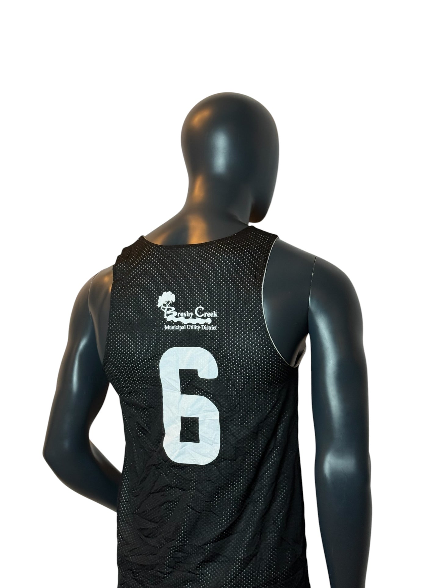 Brushy Creek Basketball Reversible Jersey Black White Tank Top Size S