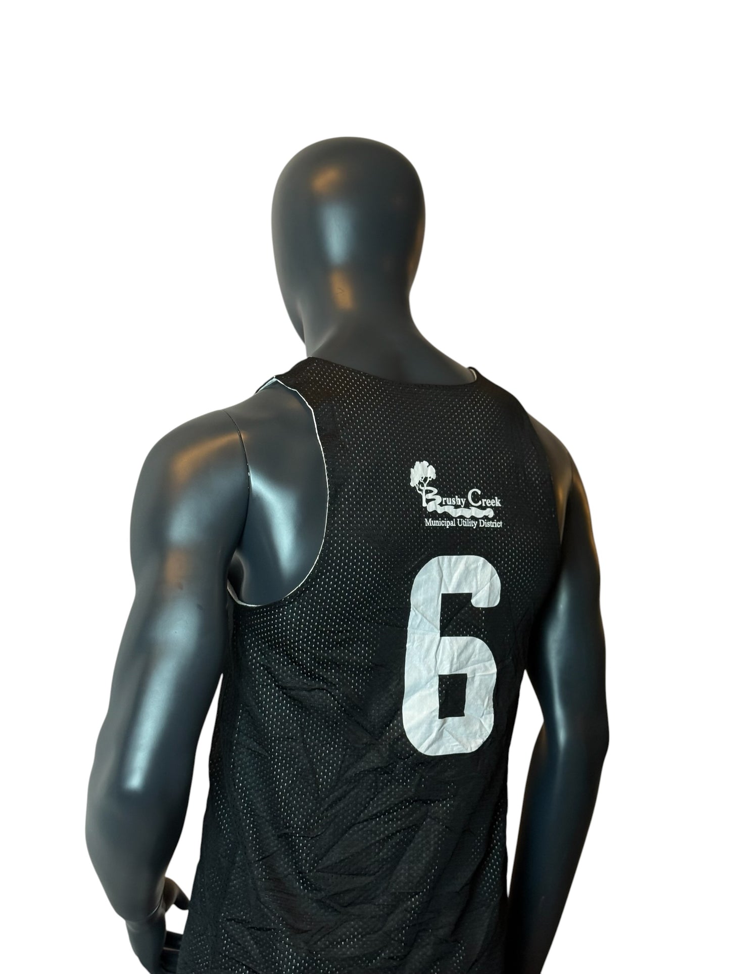 Brushy Creek Basketball Reversible Jersey Black White Tank Top Size S