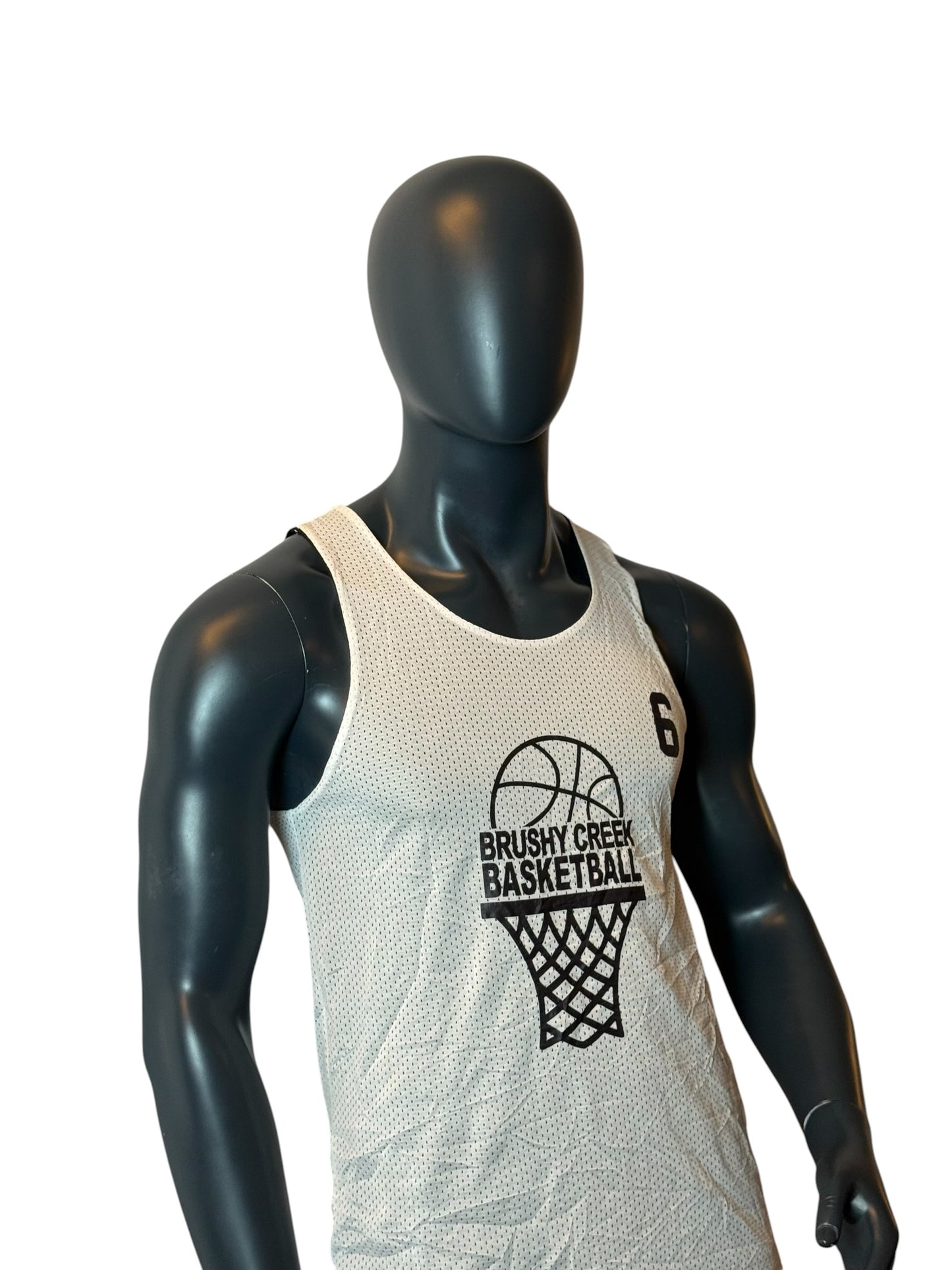 Brushy Creek Basketball Reversible Jersey Black White Tank Top Size S