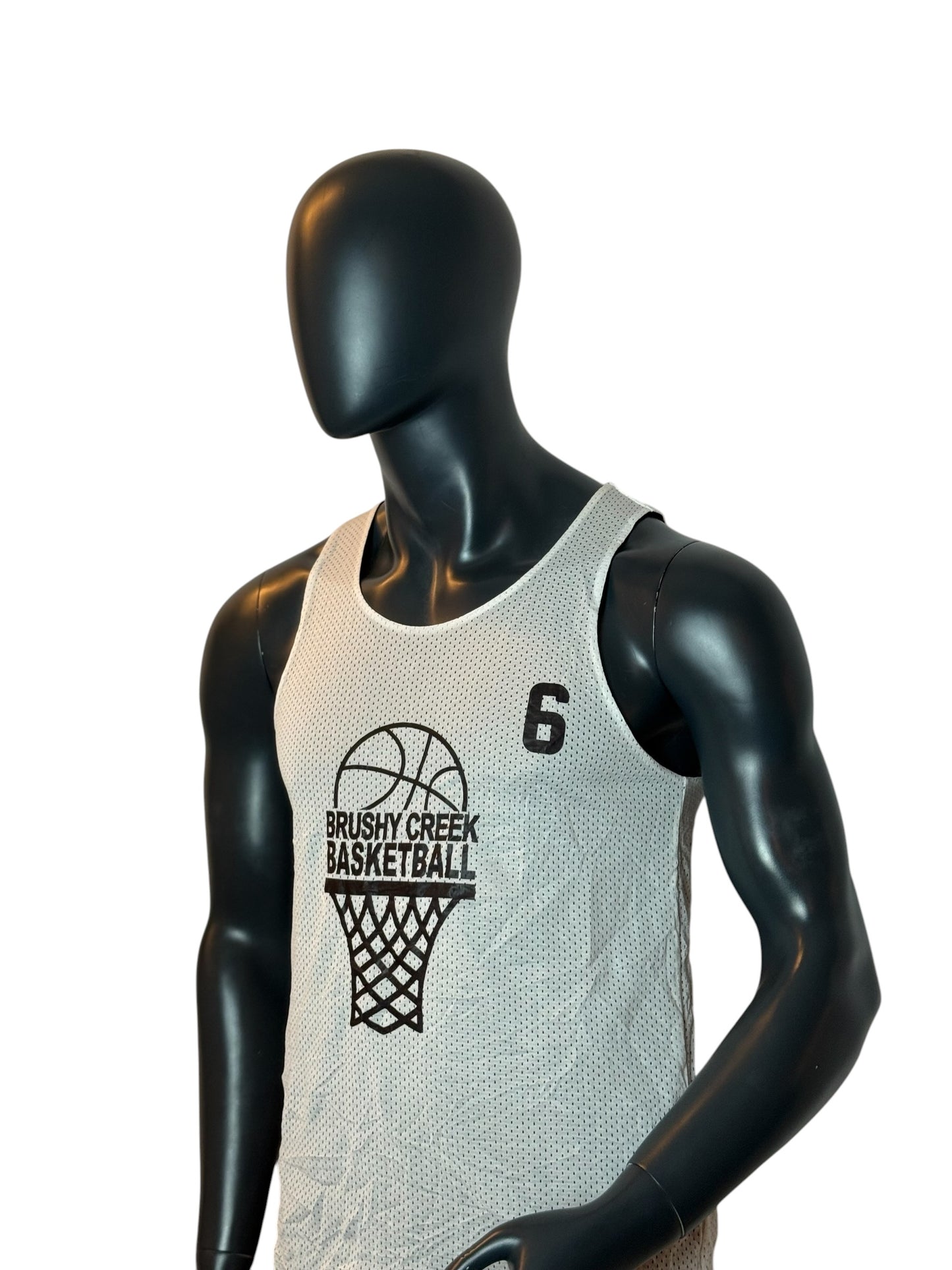Brushy Creek Basketball Reversible Jersey Black White Tank Top Size S