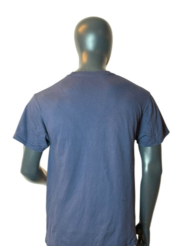 T-shirt graphique All In Wolf bleu marine rétro vintage sportswear taille L