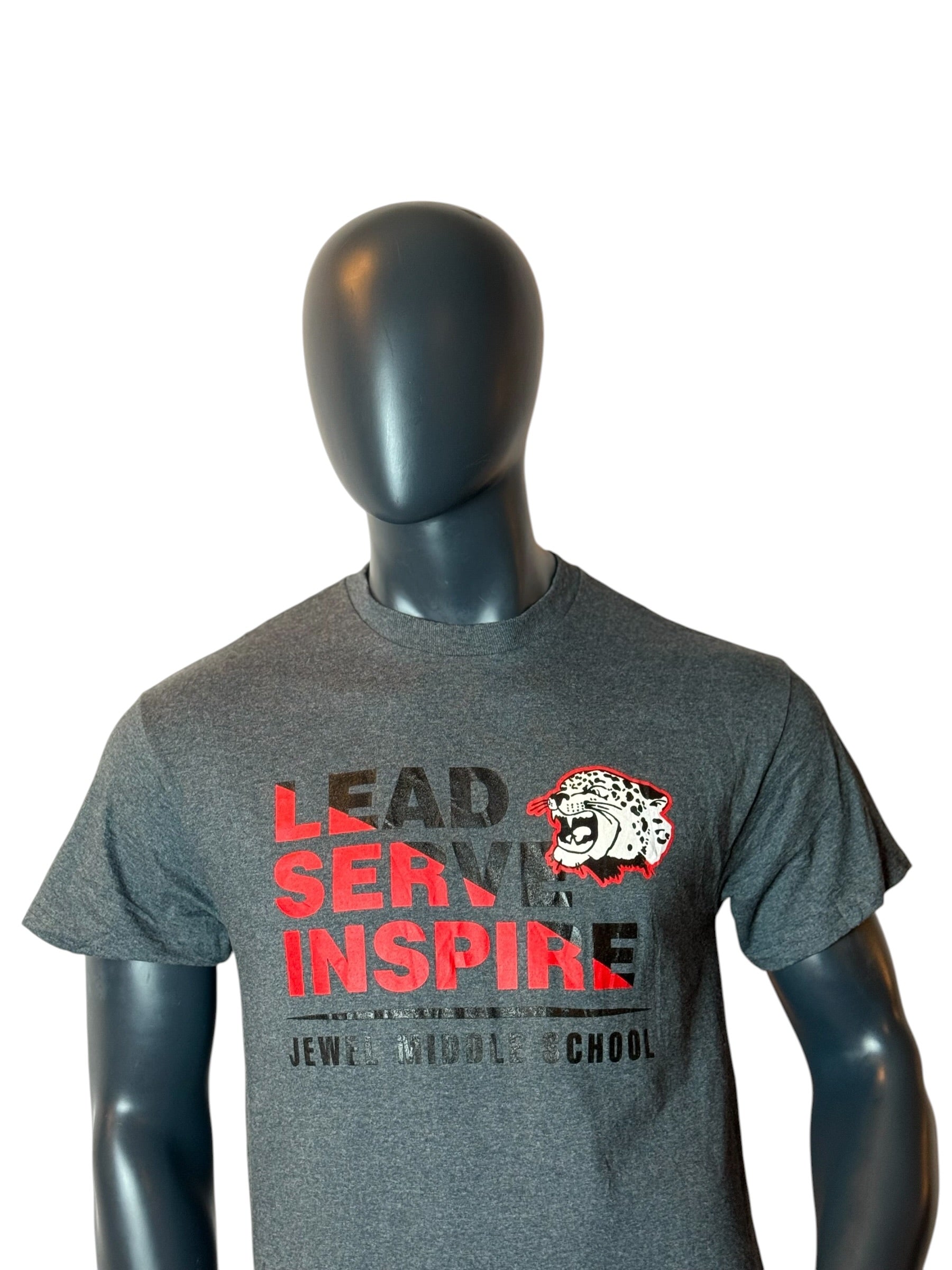 Lead Serve Inspire Graphic T Shirt Grey Retro Vintage School Streetwear