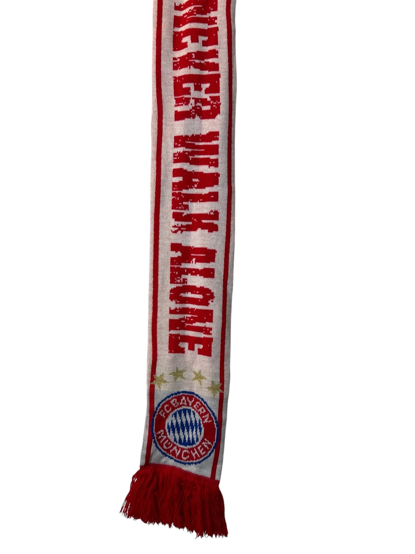 FC Bayern München Schal Vintage Red White Football Scarf Fan Streetwear