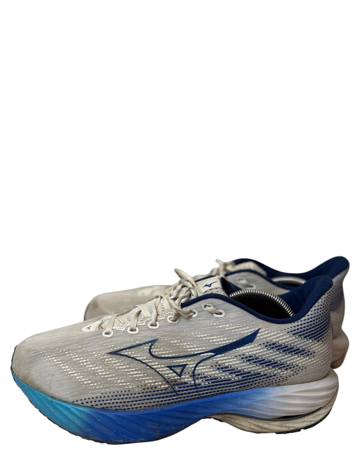 Mizuno Wave Rider 27 Running Shoes White Blue Sneaker Sport Size 47