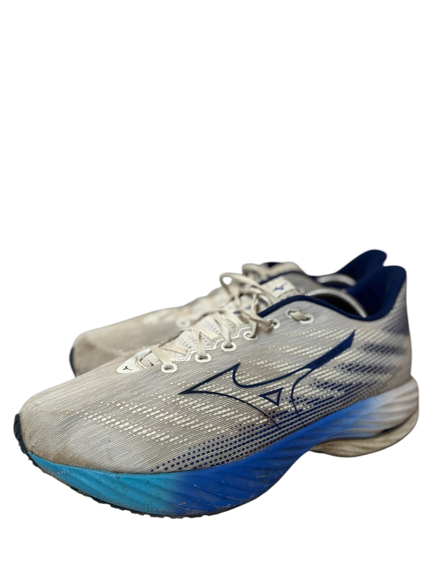 Mizuno Wave Rider 27 Running Shoes White Blue Sneaker Sport Size 47