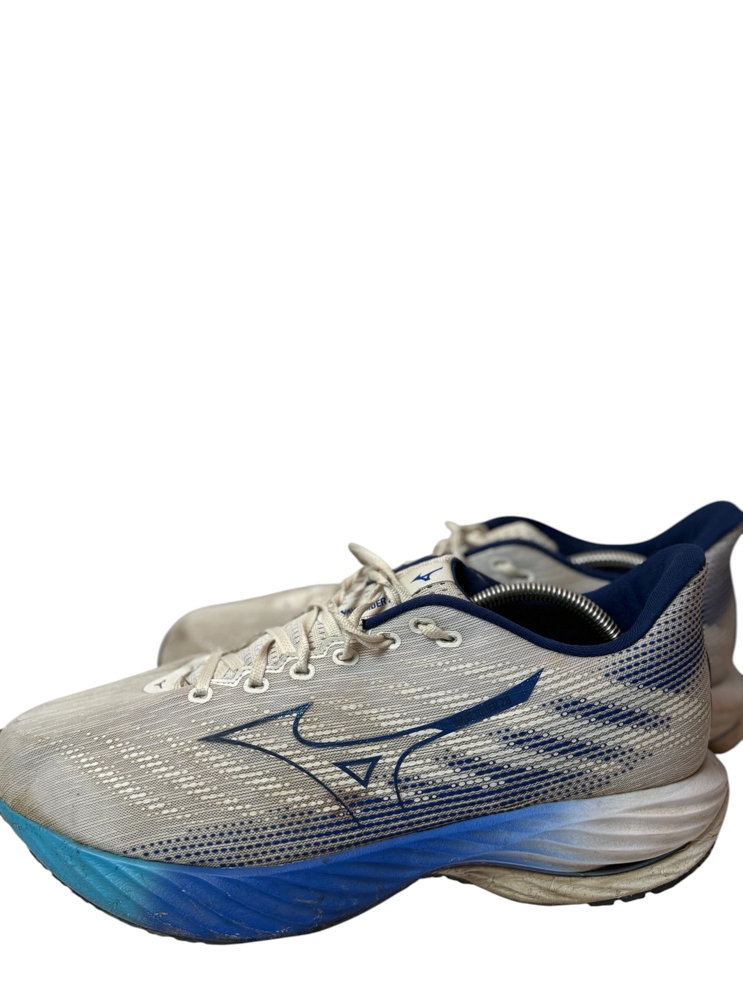 Mizuno Wave Rider 27 Running Shoes White Blue Sneaker Sport Size 47